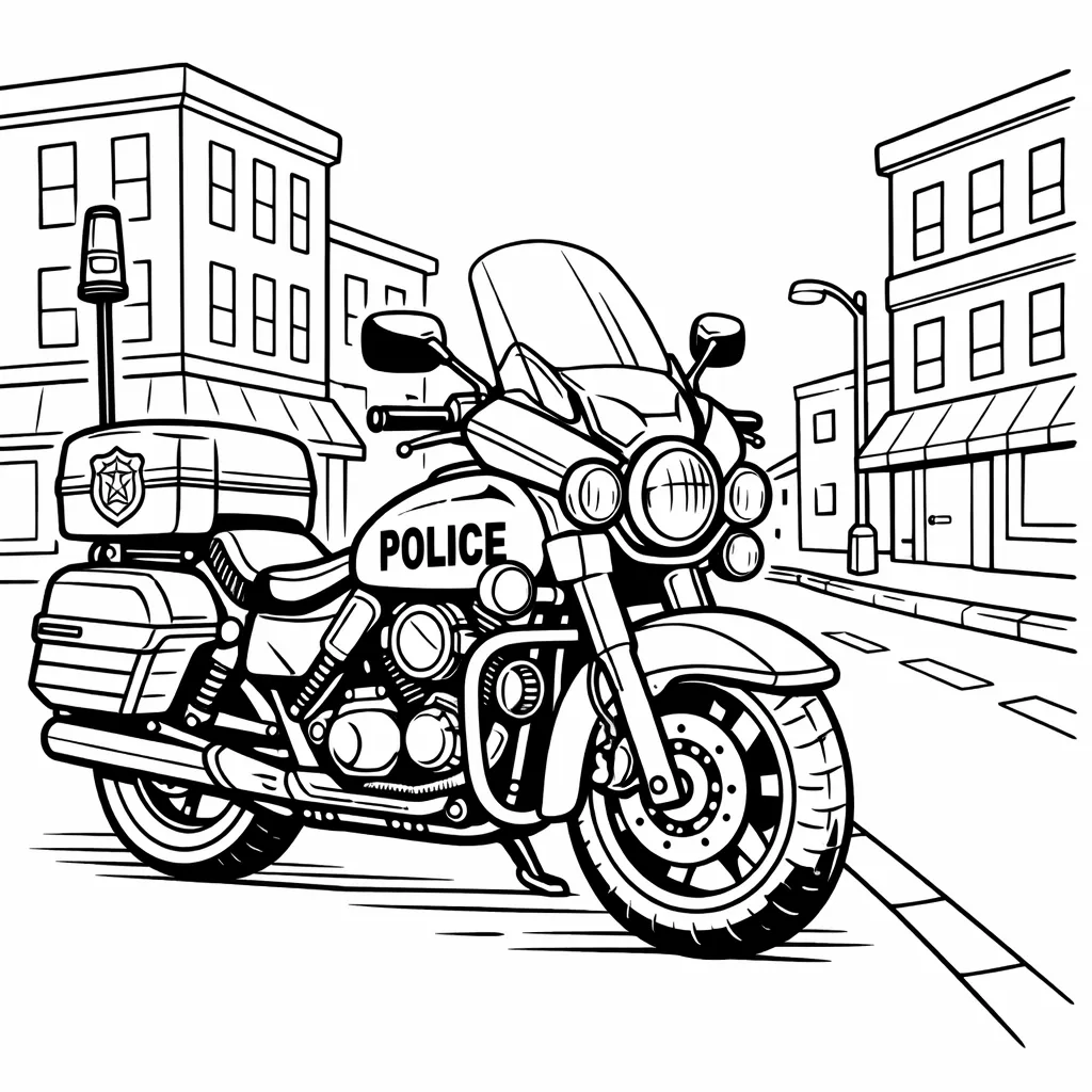 coloriage-moto-police Page 11