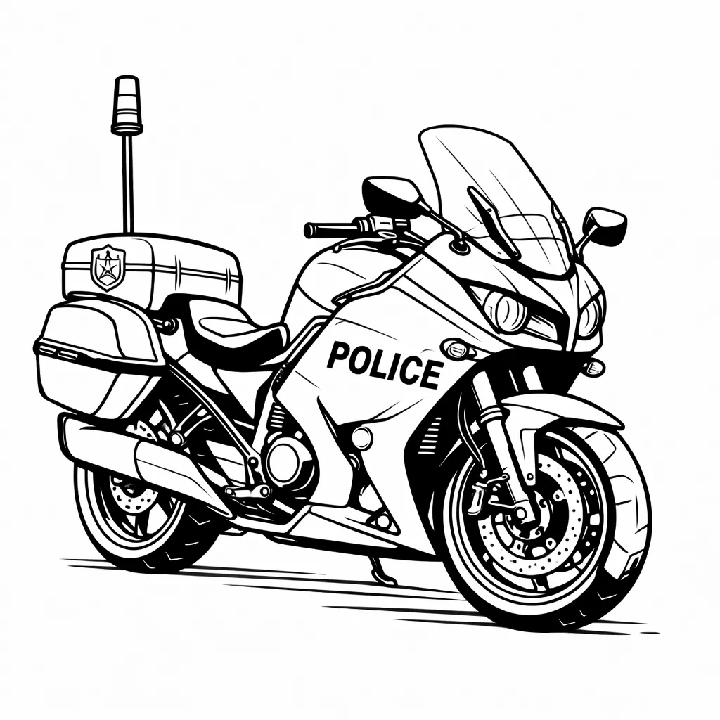 coloriage-moto-police Page 12
