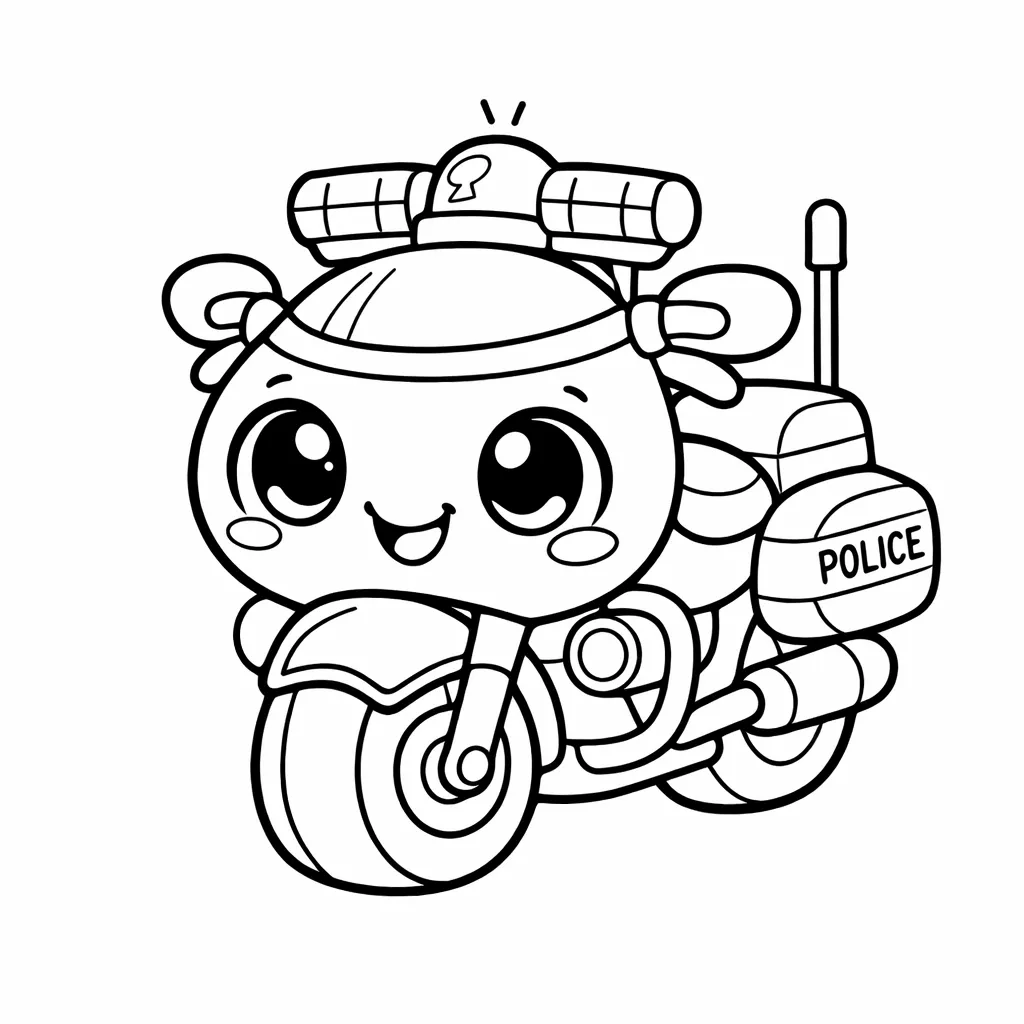 coloriage-moto-police Page 13