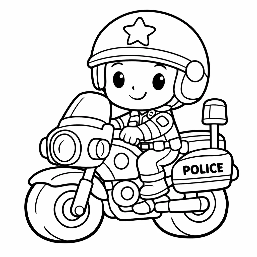 coloriage-moto-police Page 14