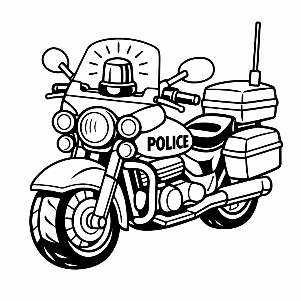 coloriage-moto-police Page 5