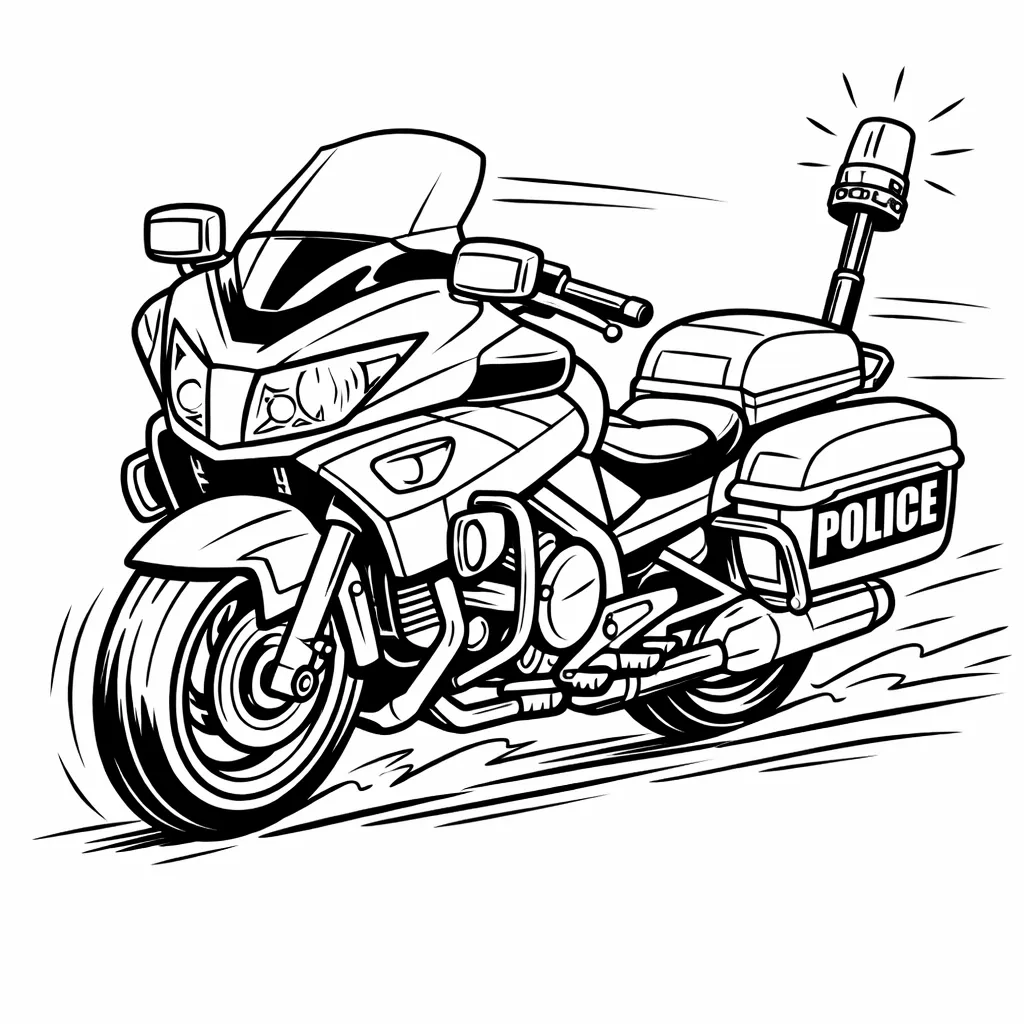 coloriage-moto-police Page 6