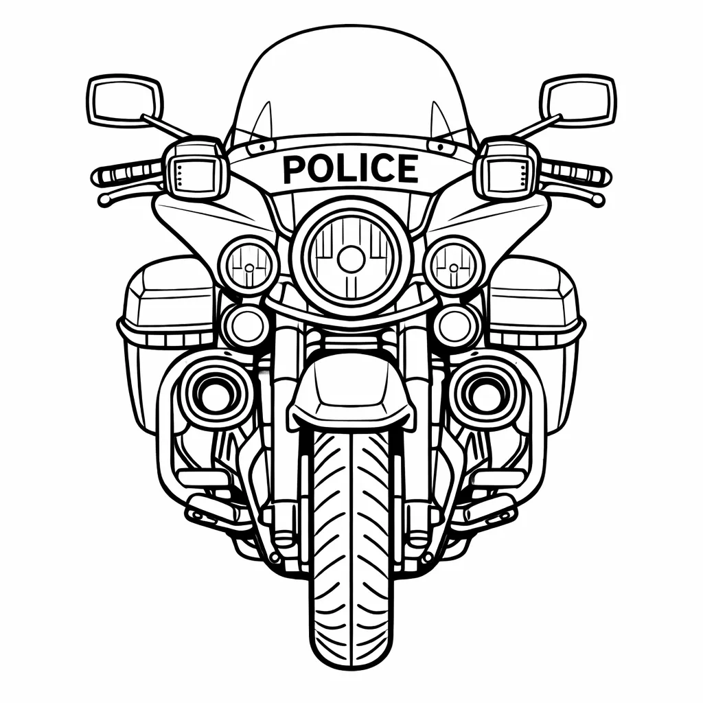 coloriage-moto-police Page 7
