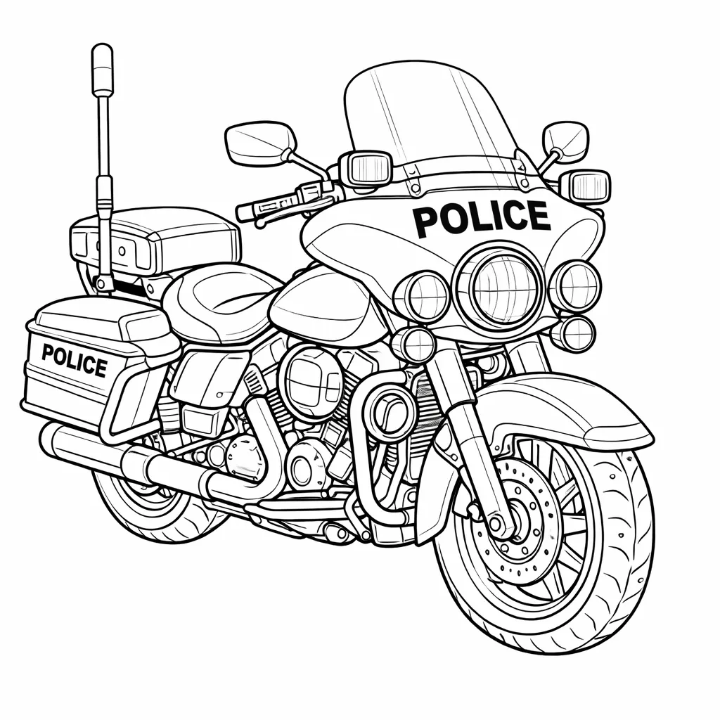 coloriage-moto-police Page 8