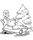 dessin moto neige