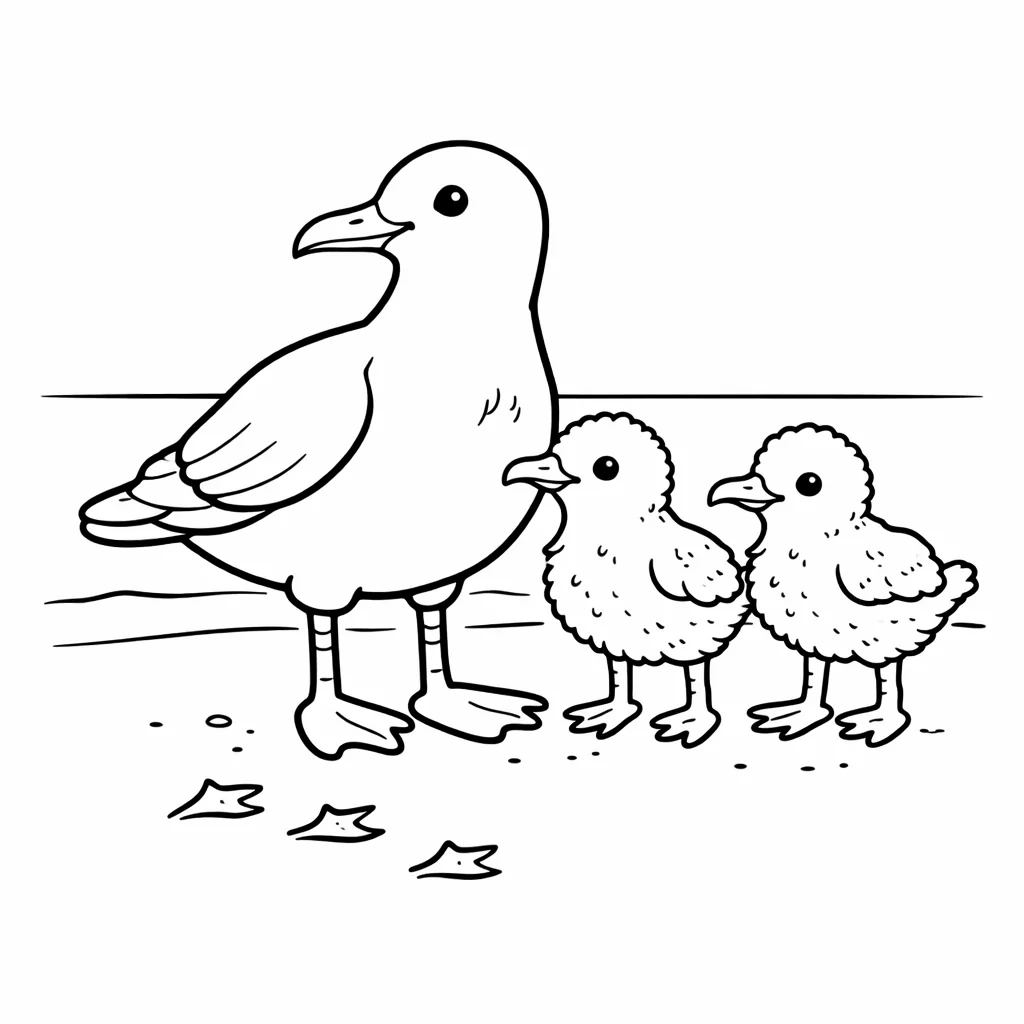 coloriage-mouette Page 7