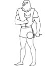 coloriage divinité égyptienne Horus avec une tte de faucon