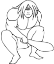 coloriage cyclope armé d'une massue