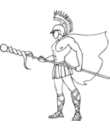 coloriage héro de la mythologie grecque