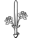 coloriage d'une épée mythique