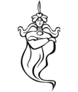 coloriage génie sortant de sa lampe