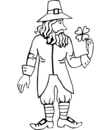 Un lutin avec un trèfle