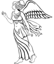 déesse avec des ailes