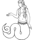 créature mi-femme mi-serpent