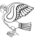 créature corps d'aigle et tête de femme