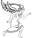 Divinité avec des ailes