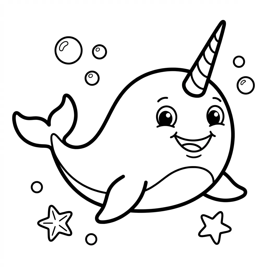 coloriage-narval Page 1