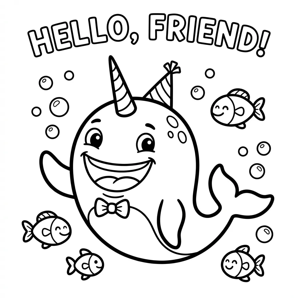 coloriage-narval Page 3