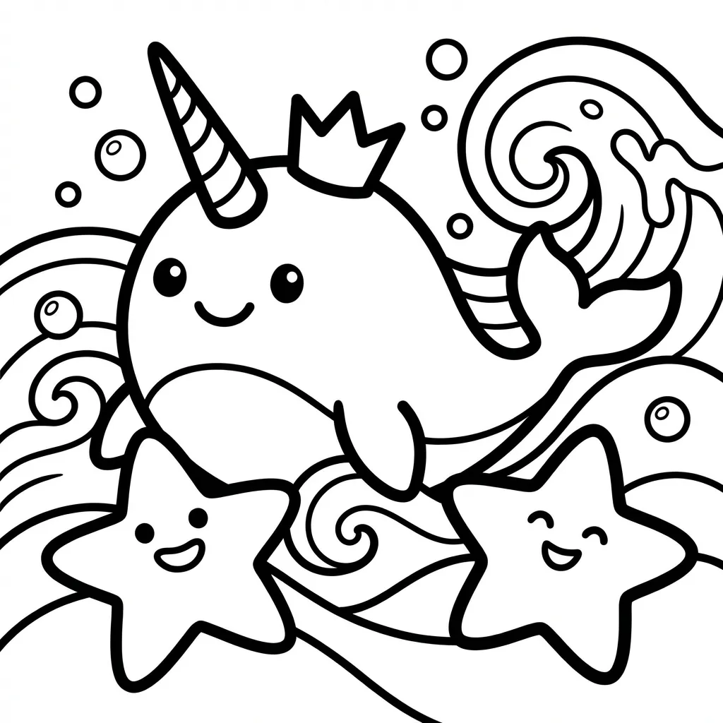 coloriage-narval Page 8