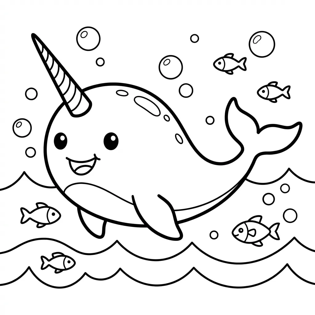 coloriage-narval Page 9