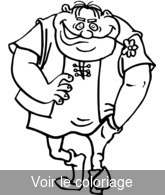 Coloriage Ogre sympathique avec une fleur | Toupty.com