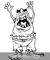 Coloriage Ogre qui fait peur | Toupty.com