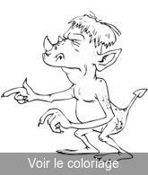 Coloriage Ogre aux griffes accérées | Toupty.com