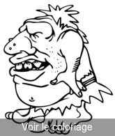 Coloriage Ogre aux grands pieds | Toupty.com