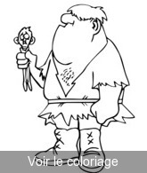 Coloriage Ogre qui attrape un petit homme | Toupty.com