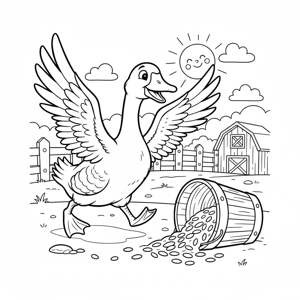 coloriage-oie Page 12