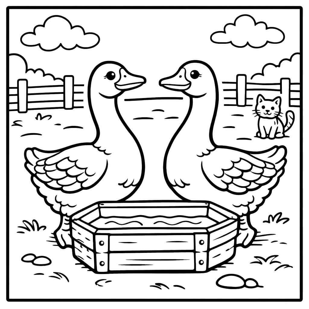 coloriage-oie Page 5