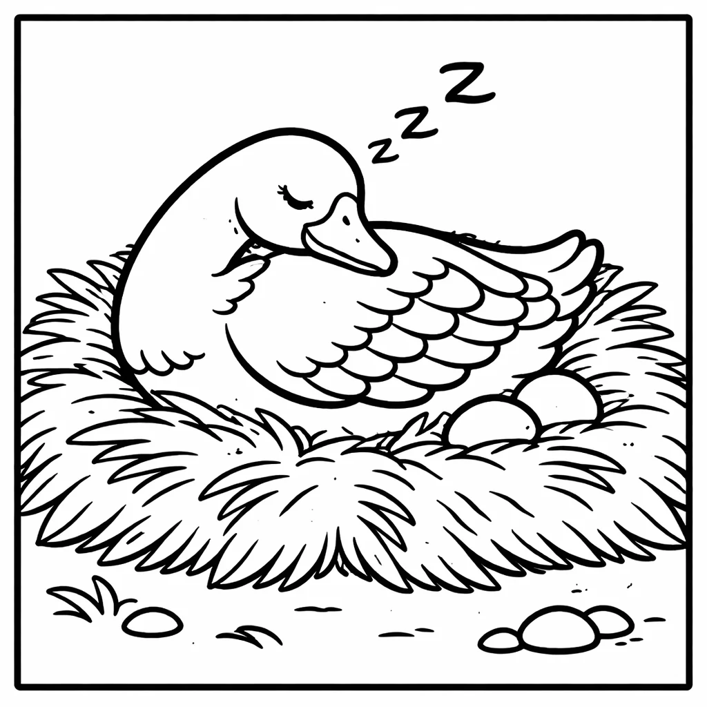 coloriage-oie Page 7