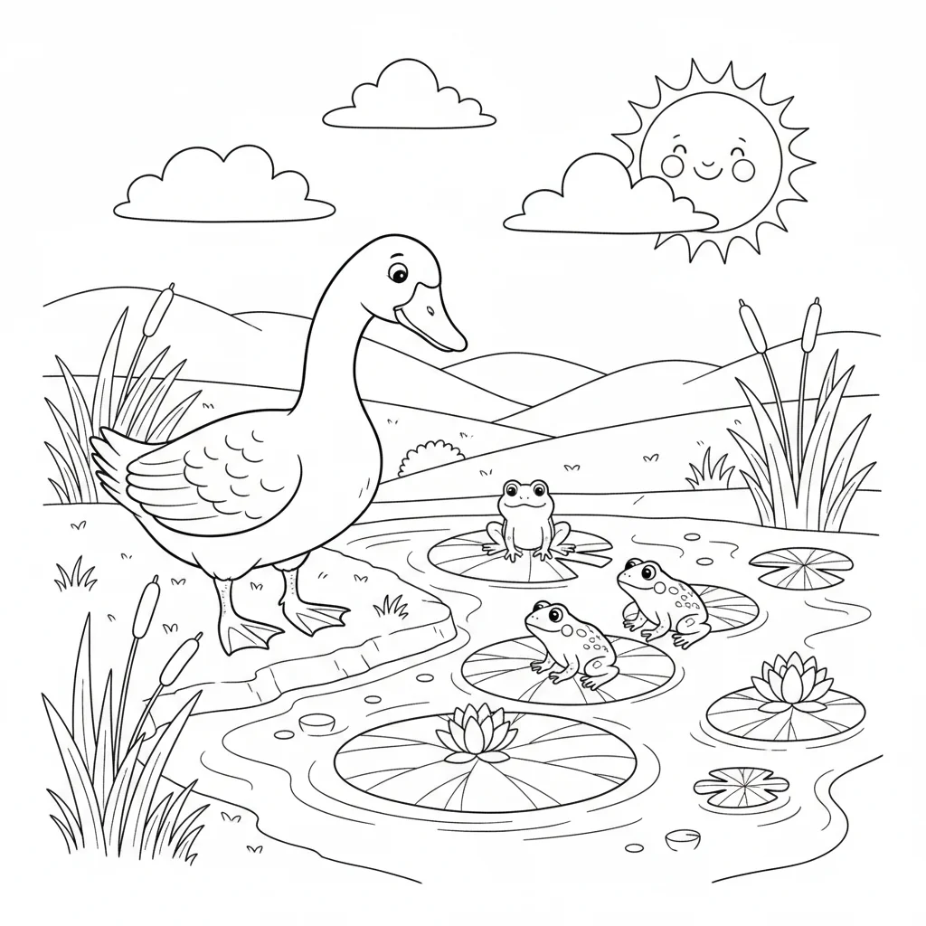 coloriage-oie Page 9