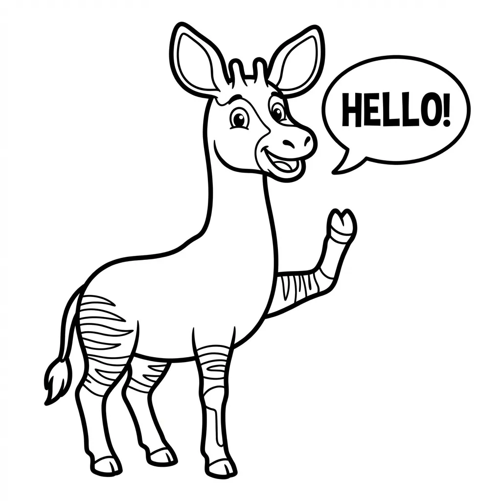 coloriage-okapi Page 3