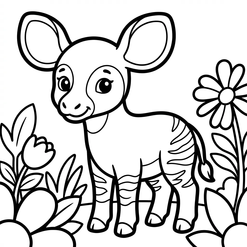 coloriage-okapi Page 8
