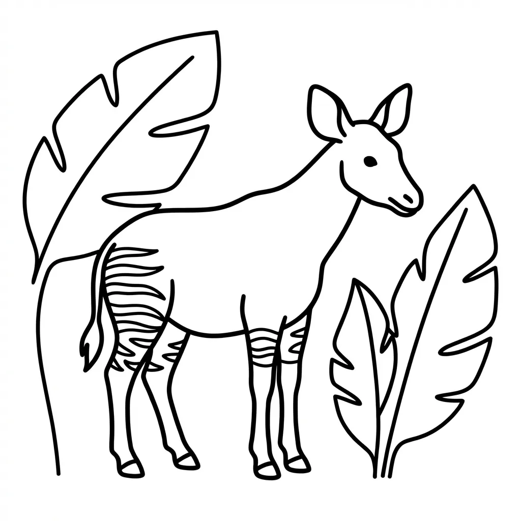 coloriage-okapi Page 9