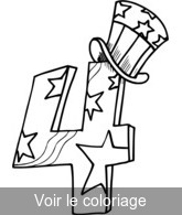 Coloriage Fête du 4 juillet | Toupty.com