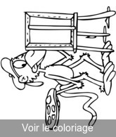 Coloriage Singe artiste et sa toile | Toupty.com