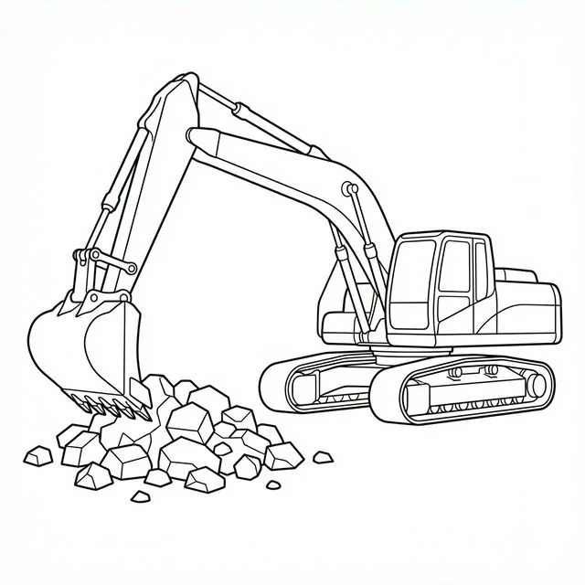 coloriage-pelleteuse Page 12