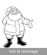 coloriage pere-noel noir et blanc pour coloriage