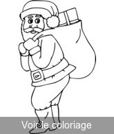 pere de noel GIF gratuit a colorier