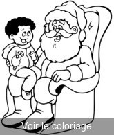 image pere-noel pour coloriage