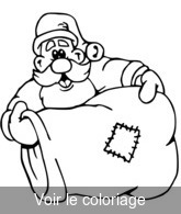 crocquis pere-noel pour coloriage