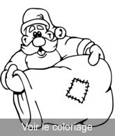 crocquis pere-noel pour coloriage