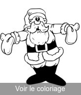clip art pere-noel noir & blanc a imprimer