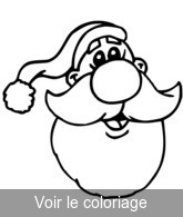 pere de noel clip art a imprimer & colorier