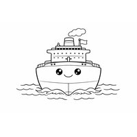 Coloriage pétrolier vu de face, dessin symétrique facile pour enfant