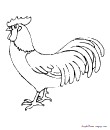 coq a imprimer et colorier