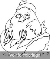 Coloriage Gros Poussin | Toupty.com