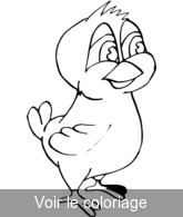 Coloriage Poussin mignon| Toupty.com